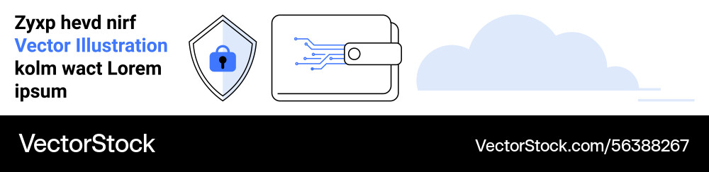 Digital wallet security with cloud backup vector image