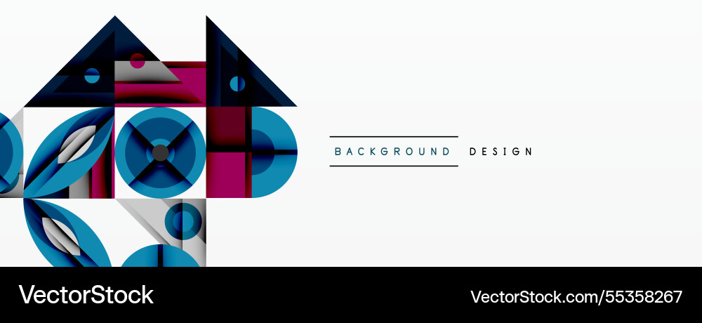 Geometric abstract composition with intersecting Vector Image