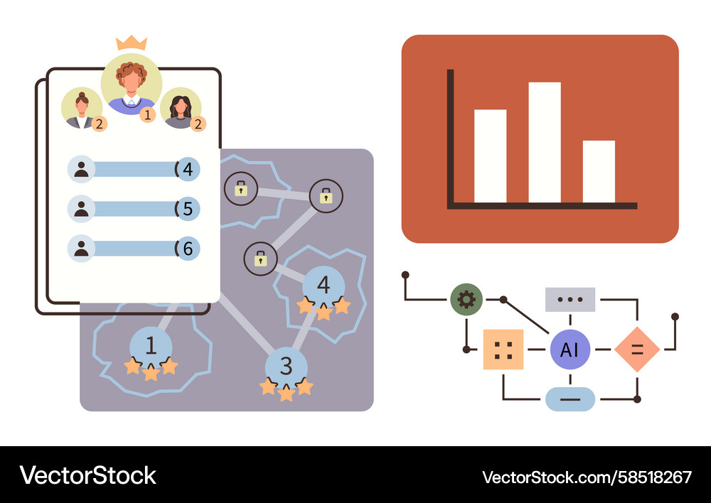 Performance Analytics Dashboard Vector Image