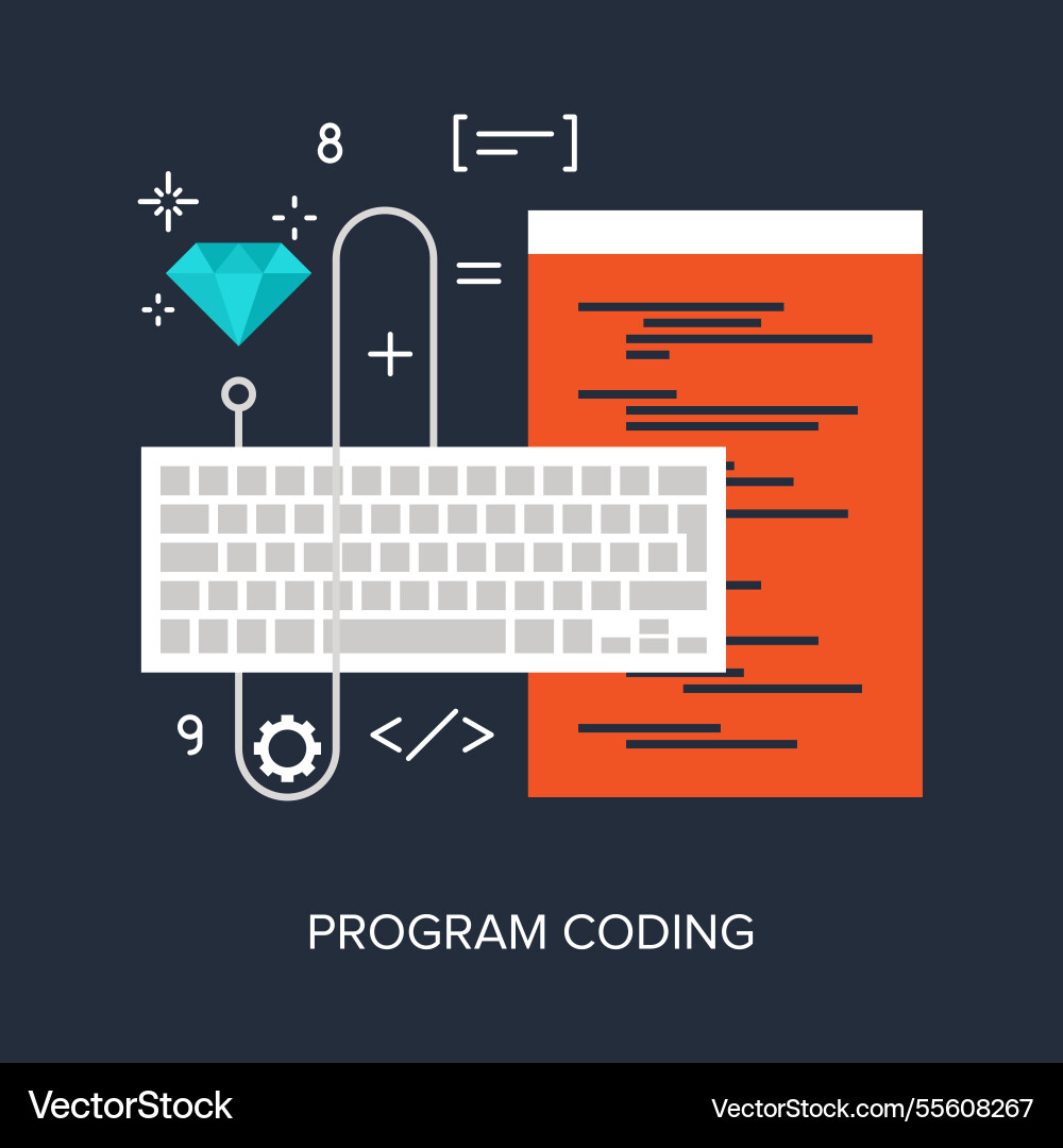 Program coding concept Program coding concept vector image