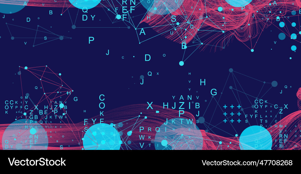 Abstract flowing wave lines design element vector image