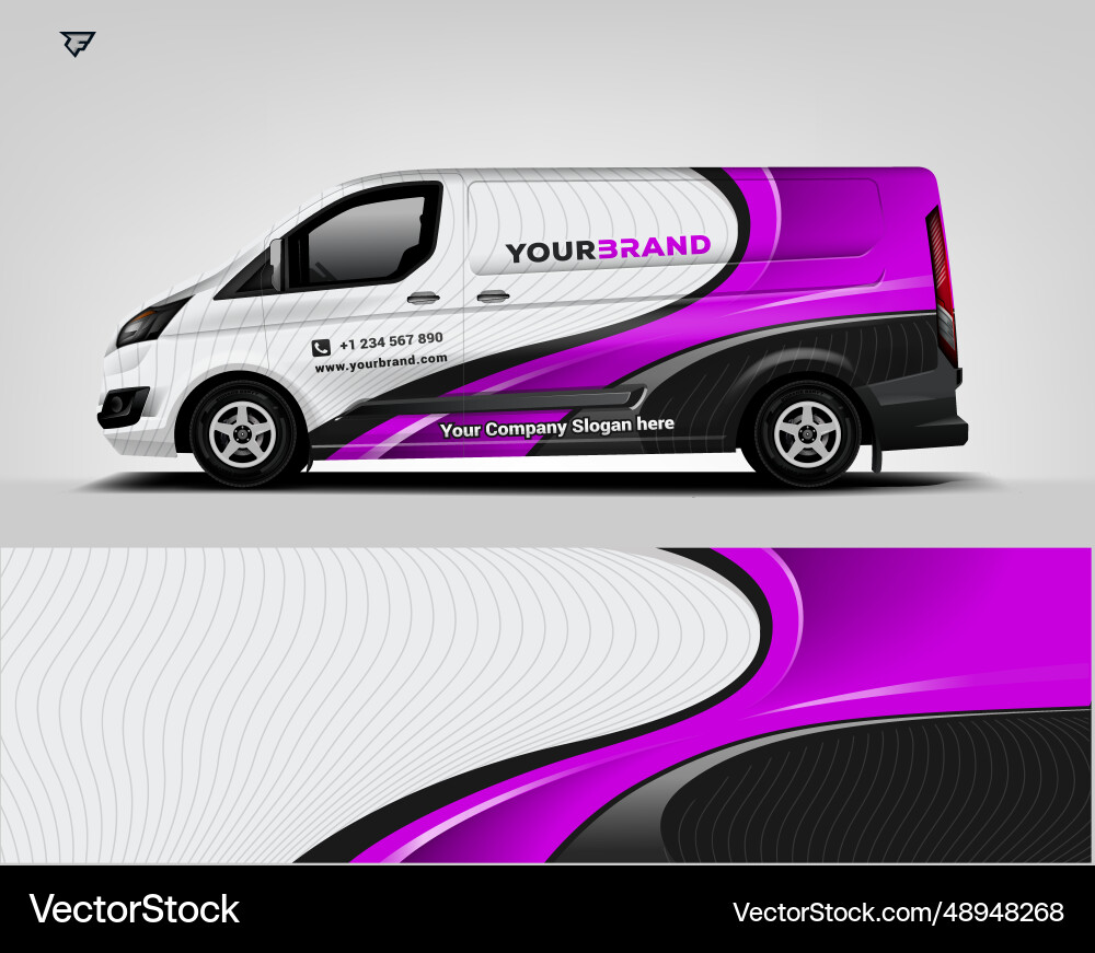 Abstract Van Wrap - Geometric Pattern Vector Image