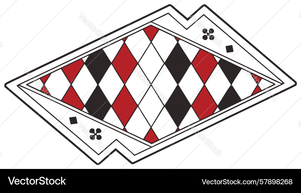 Checkered diamond pattern scroll banner design Vector Image