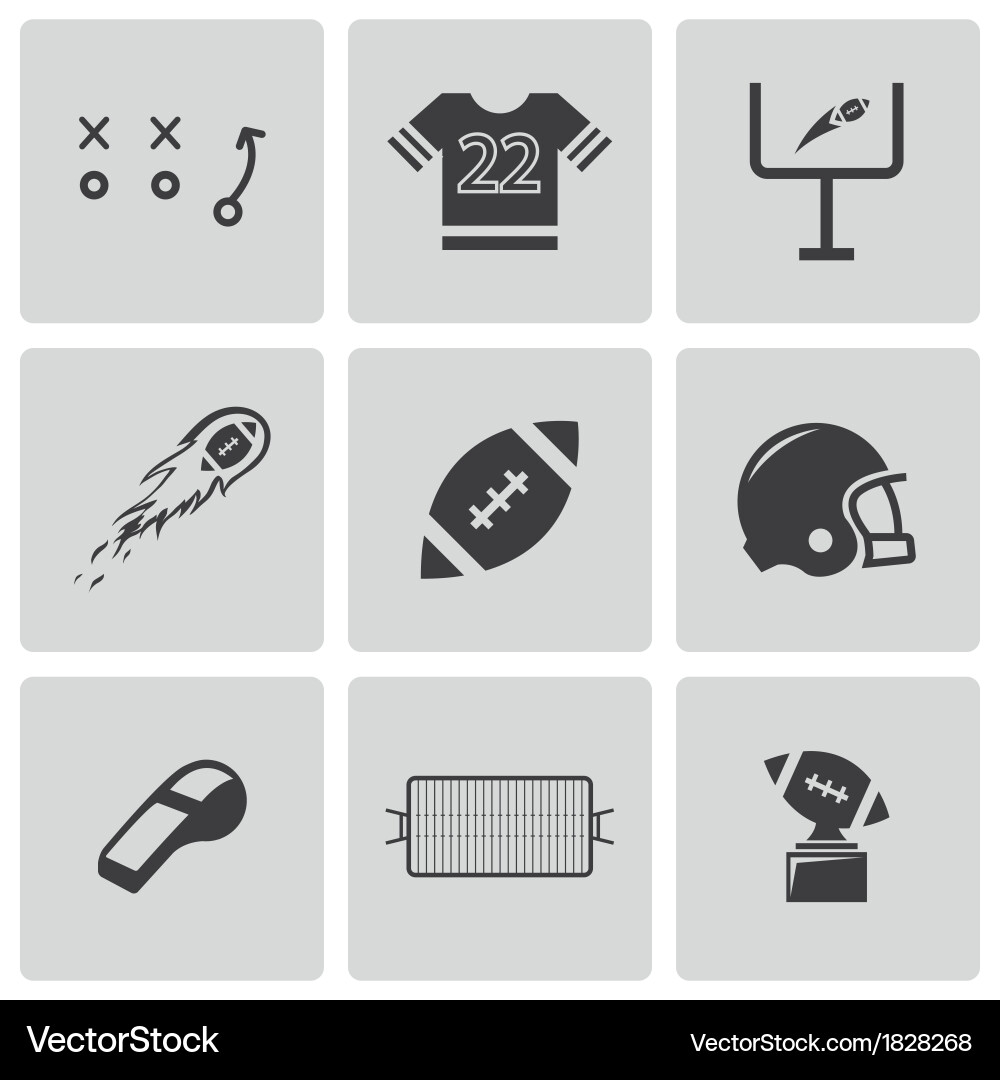 Football Icon Set Vector Image