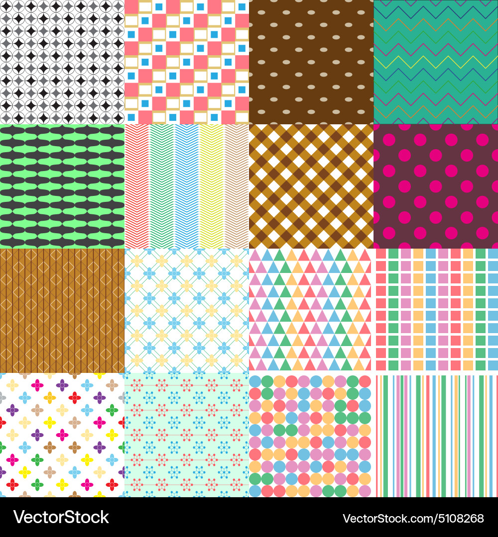 Geometric Retro Patterns vector image