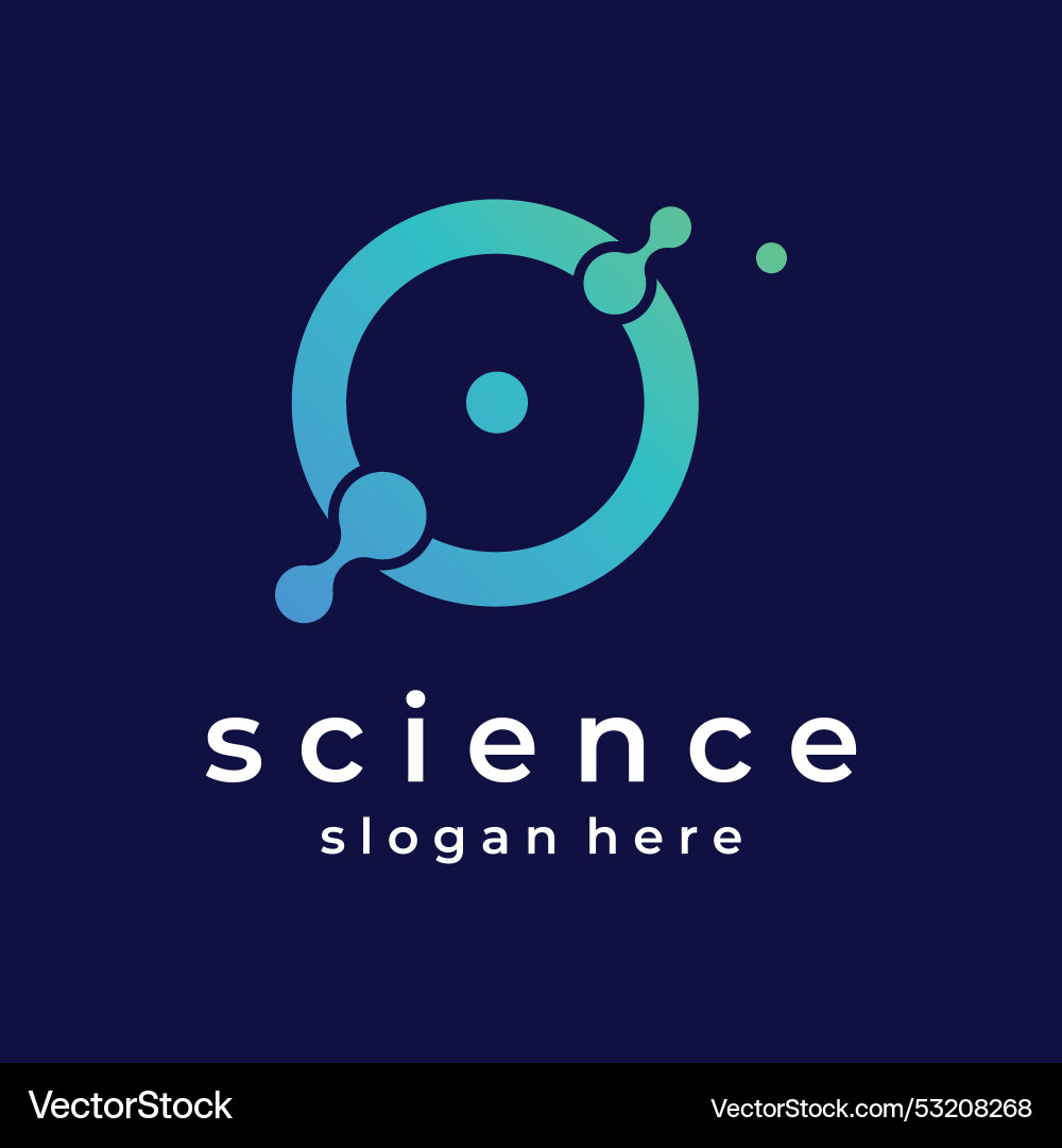 Modern science particle or molecule element logo Modern science particle or molecule element logo Vector Image