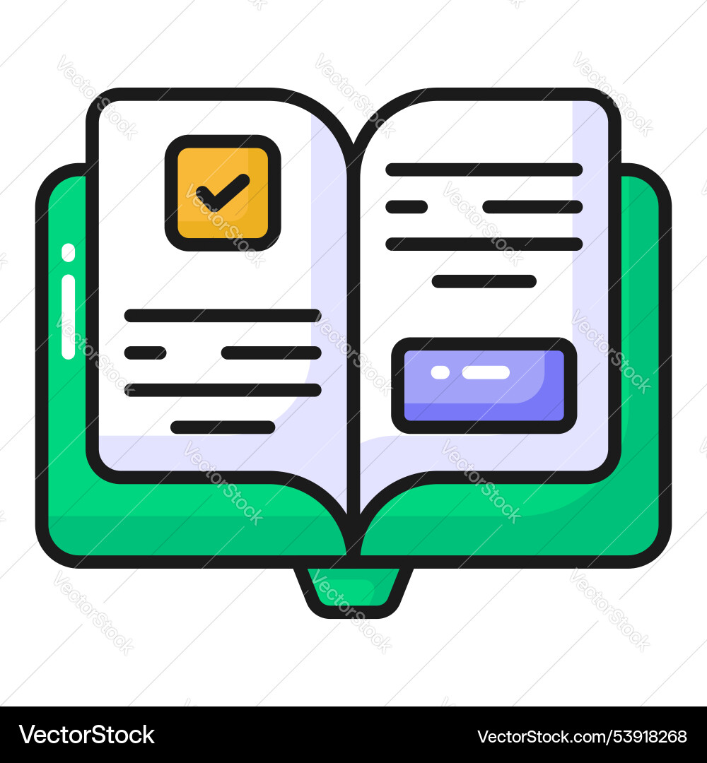 Organized book of reference on a certain field Vector Image