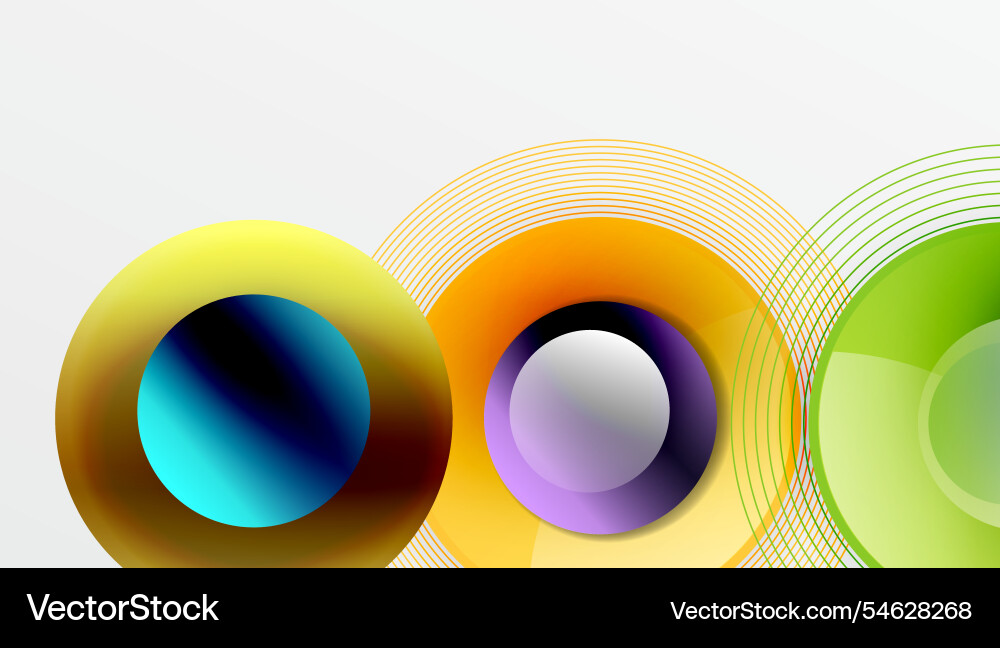 Sleek with overlapping circles in vibrant Sleek with overlapping circles in vibrant Vector Image