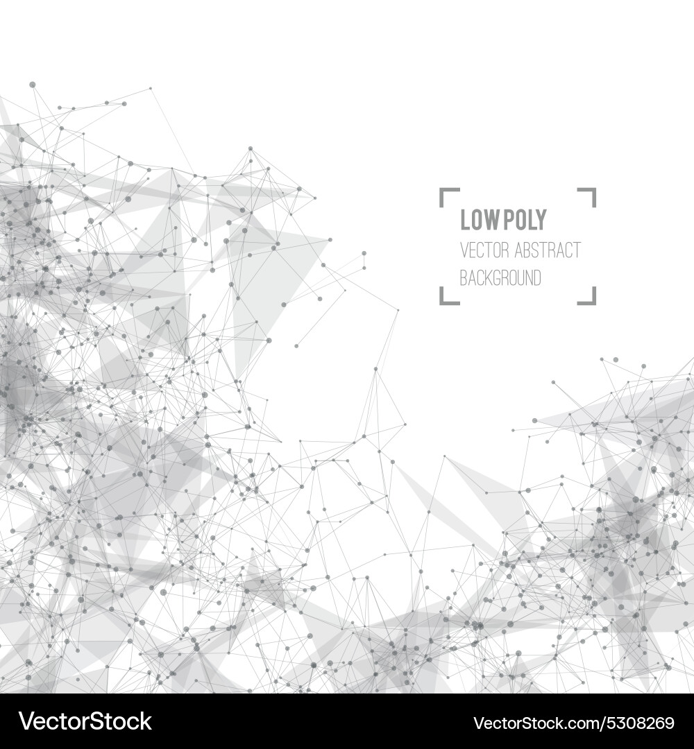 Abstract mesh background with circles lines vector image