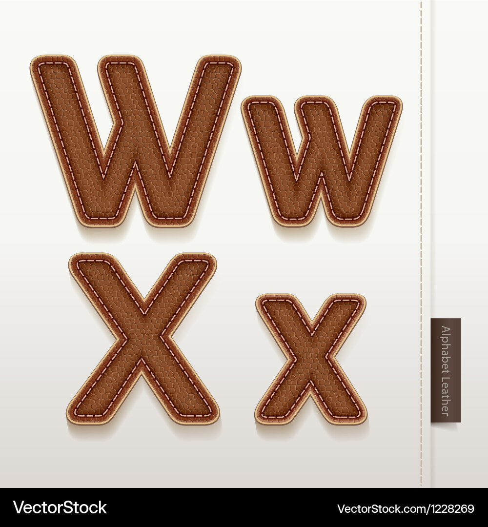 Alphabet leather skin texture Vector Image
