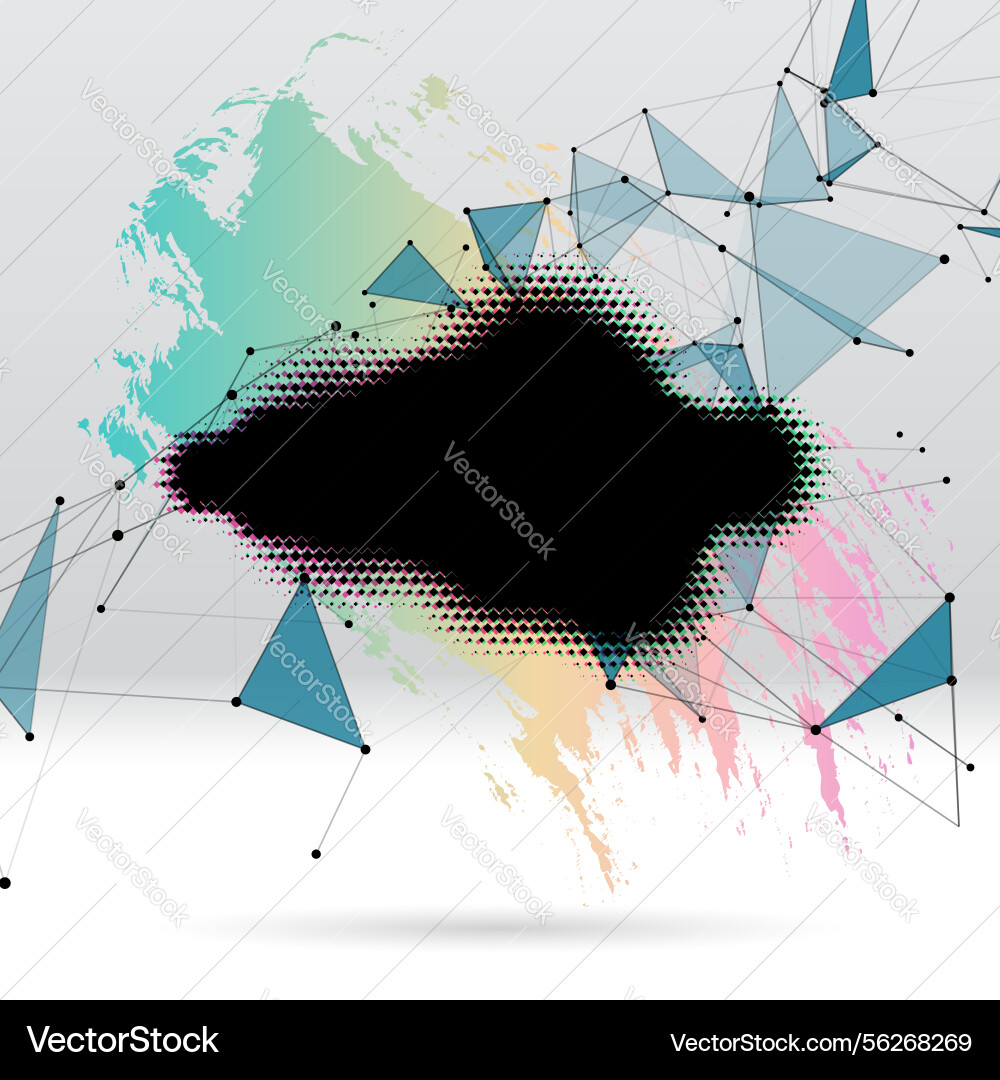 Background with brush stroke blot triangular Background with brush stroke blot triangular vector image