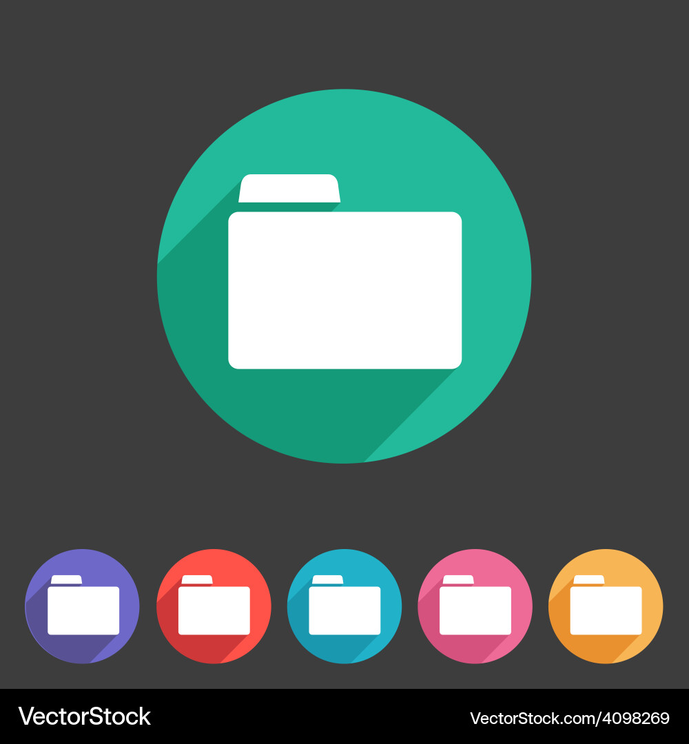 Folder Attachment Icon Set vector image