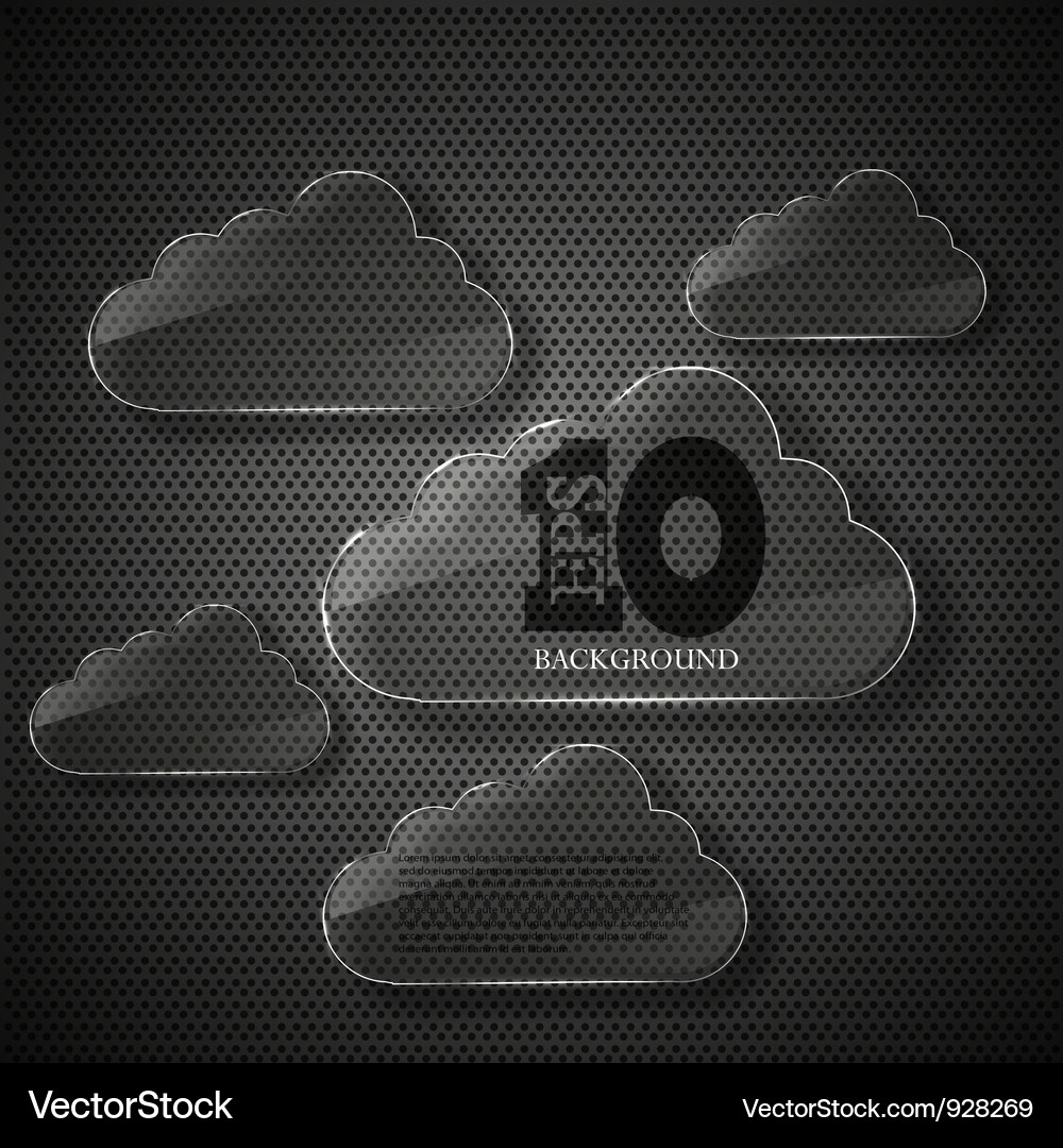 Glassy clouds background Vector Image