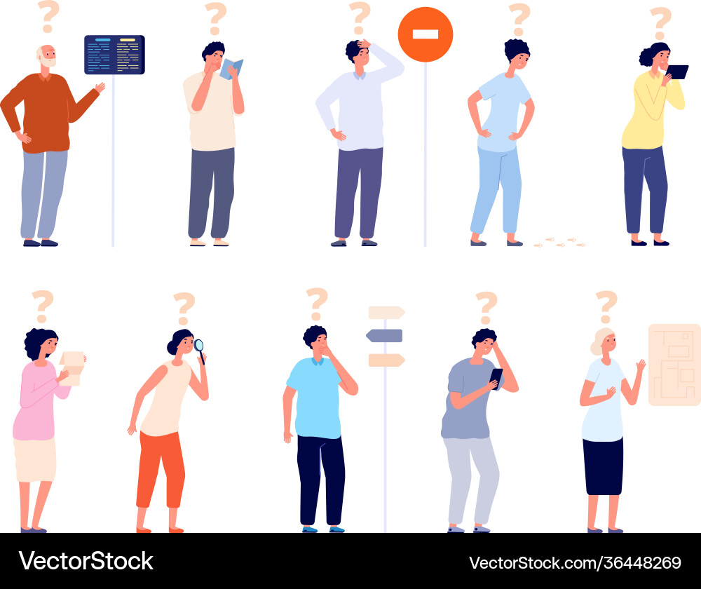 People ask businessman asking question People ask businessman asking question vector image