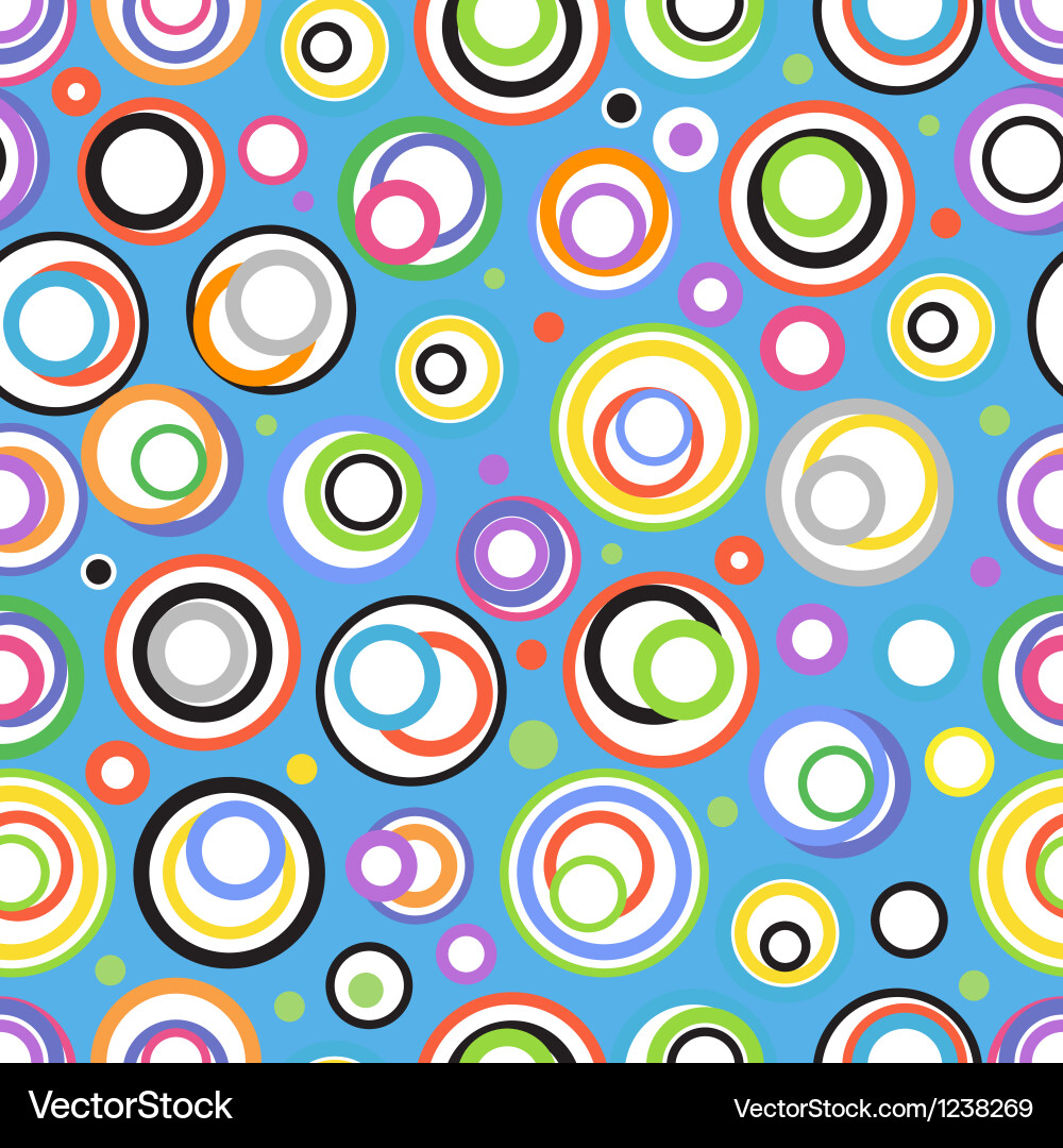 Psychedelic Colorful Circle Pattern vector image