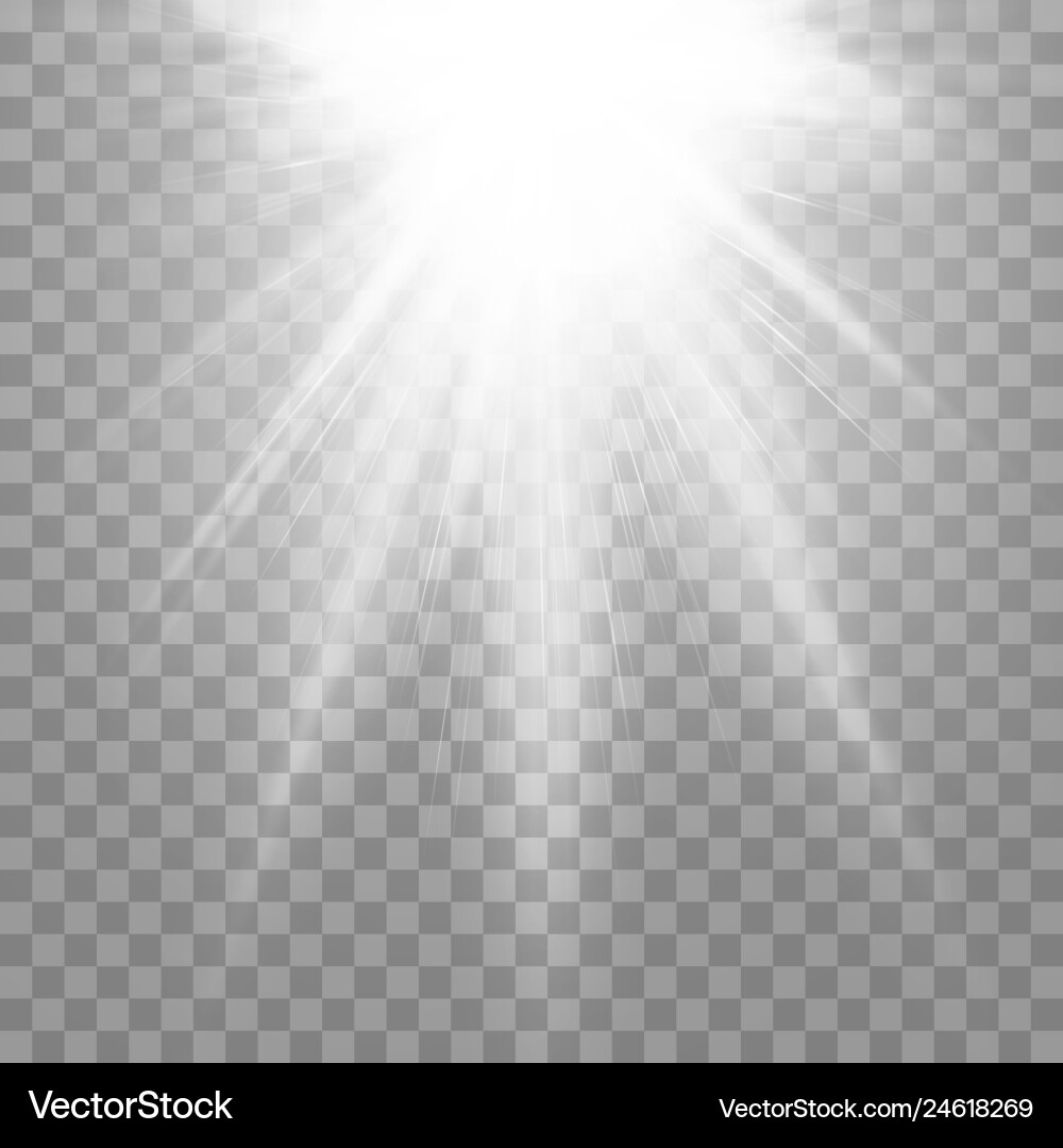 Strahllichteffekt auf eine transparente isolierte Strahllichteffekt auf eine transparente isolierte vektorbild