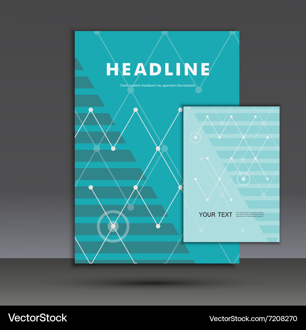 Abstract pattern of lines and circles title page Vector Image