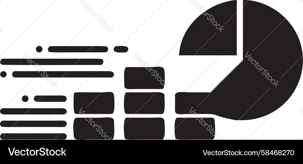 Data Analysis Charts & Graphs Vector Image