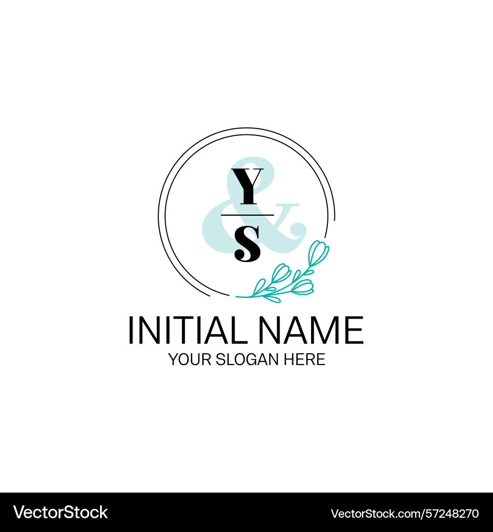Elegant initial ys letter logos for boutique Vector Image