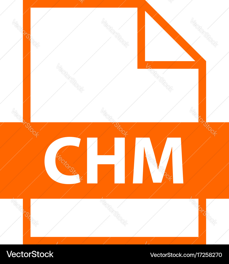 File name extension chm type vector image