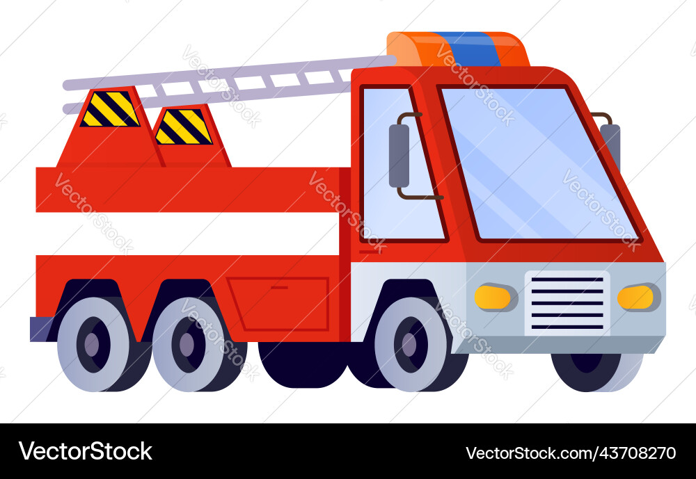 Fire engine - modern flat design style single vector image