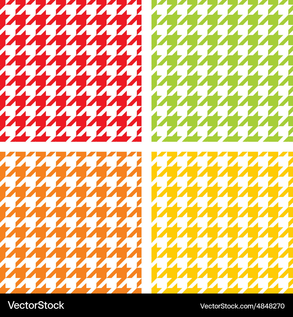 Houndstooth Pattern Tile Set Vector Image
