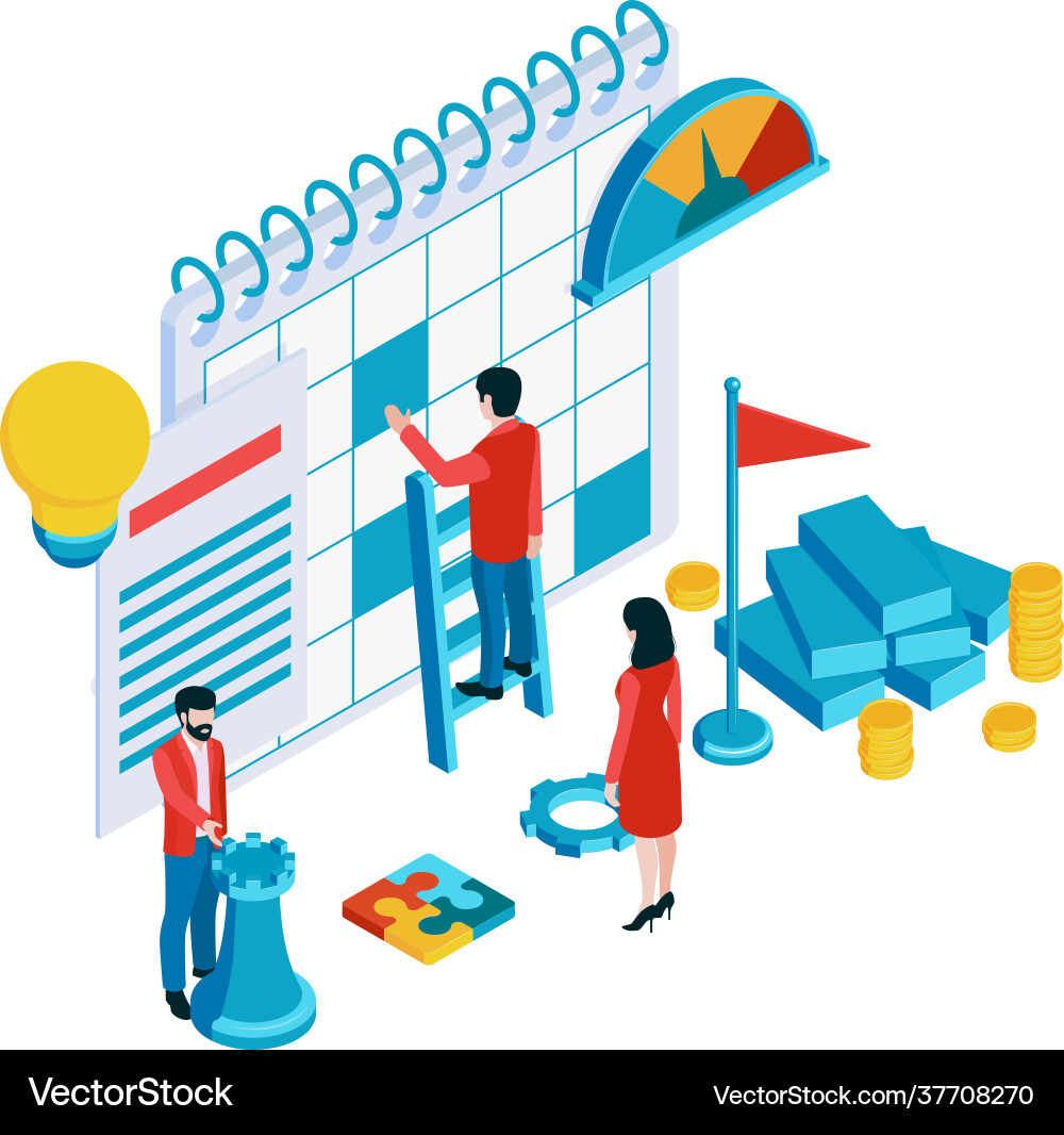 Investment isometric composition Investment isometric composition vector image