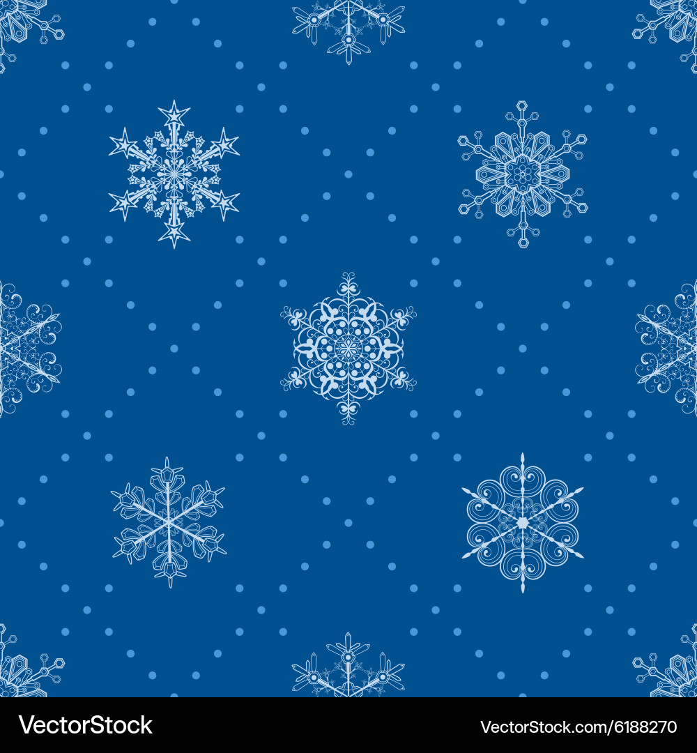Winter Snowflake Pattern vector image