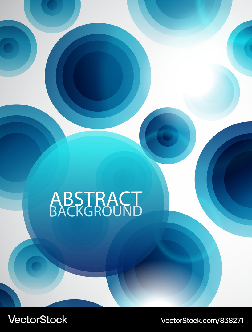 Abstract Blue Circle Background Vector Image
