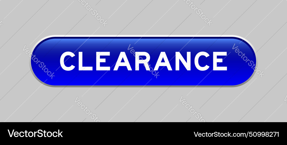 Blue color capsule shape button with word Blue color capsule shape button with word vector image