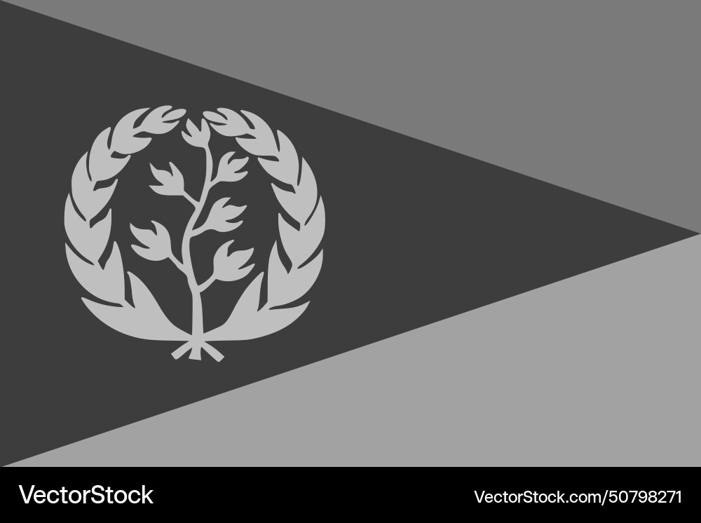 Greyscale flag of eritrea Greyscale flag of eritrea vector image