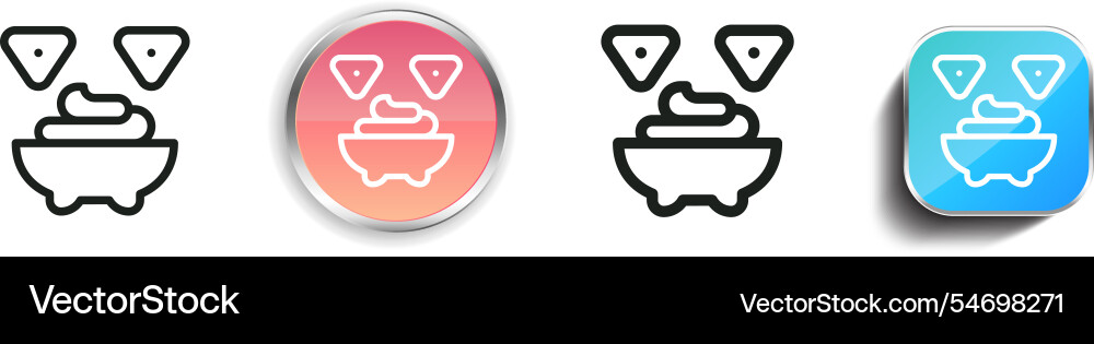 Guacamole icon thin linear regular and button vector image