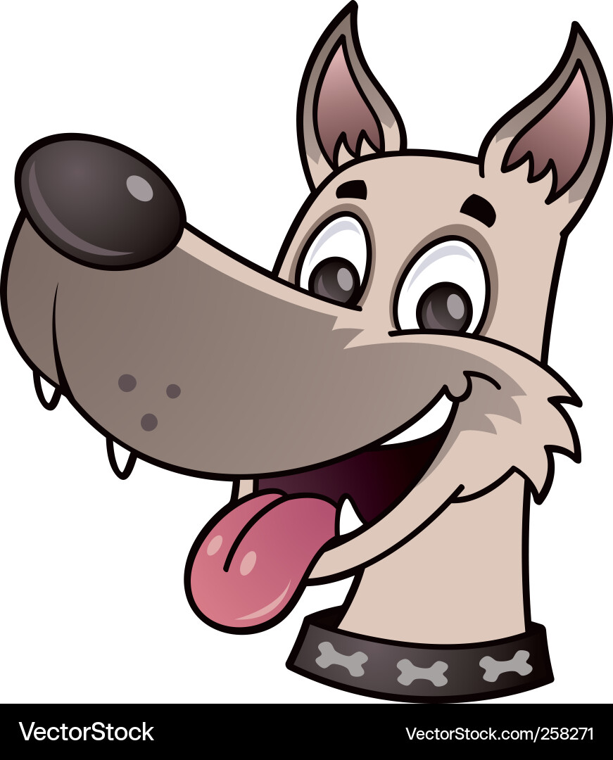 Happy dog Royalty Free Vector Image - VectorStock