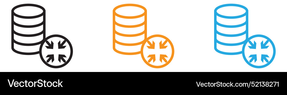 Shrink Datenbank Logo Sammlung für Web-App ui Shrink Datenbank Logo Sammlung für Web-App ui vektorbild