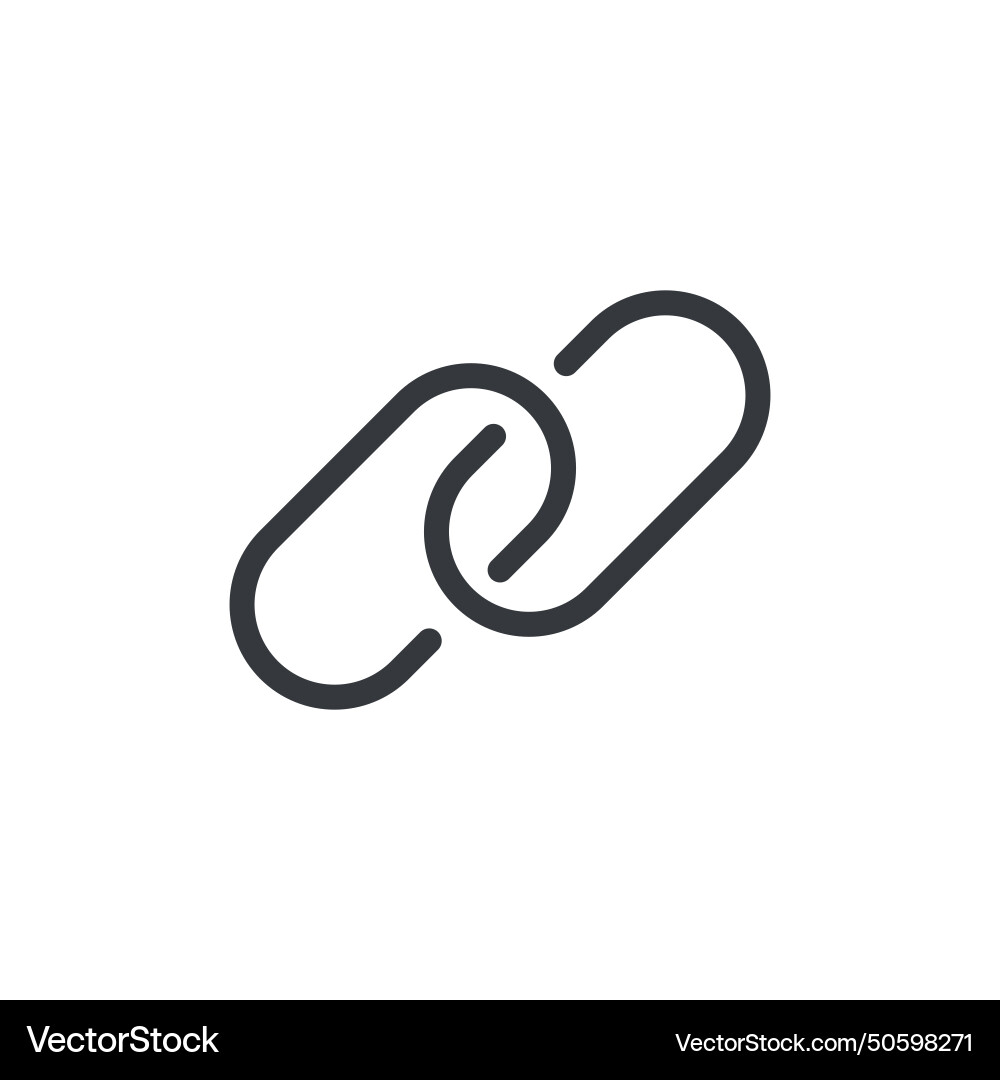 Url link icon hyperlink chain website vector image