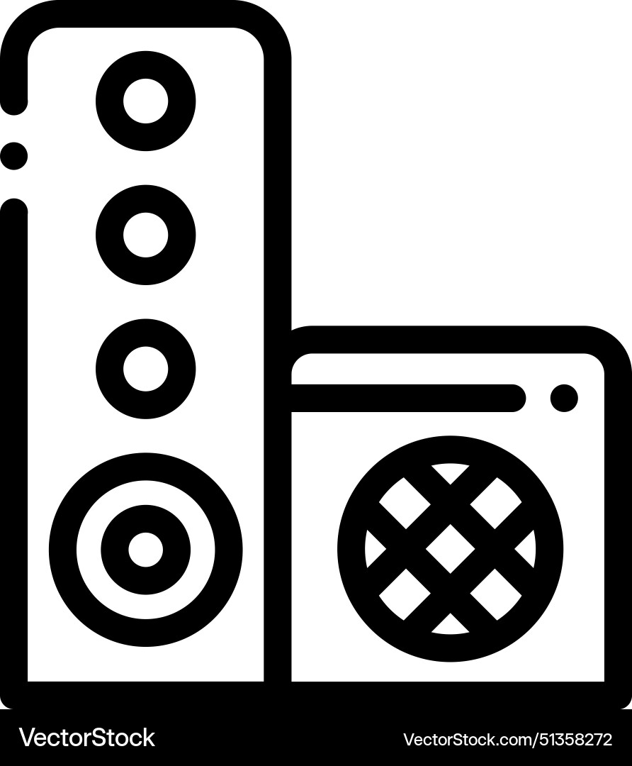 Audio icon thin linear style design isolated vector image