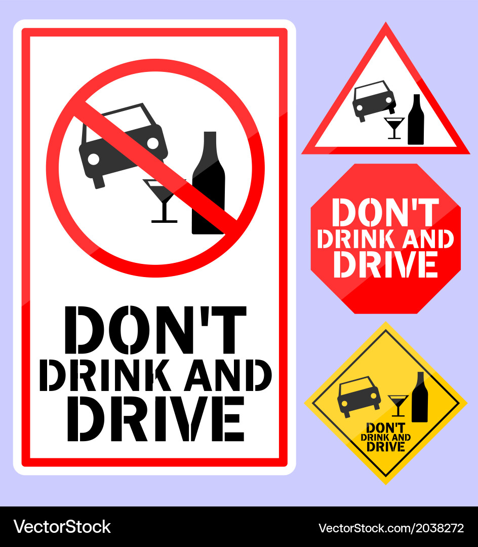 Drunk Driving Prevention Warning Sign – Royalty-Free Vector | VectorStock, image size:944x1080