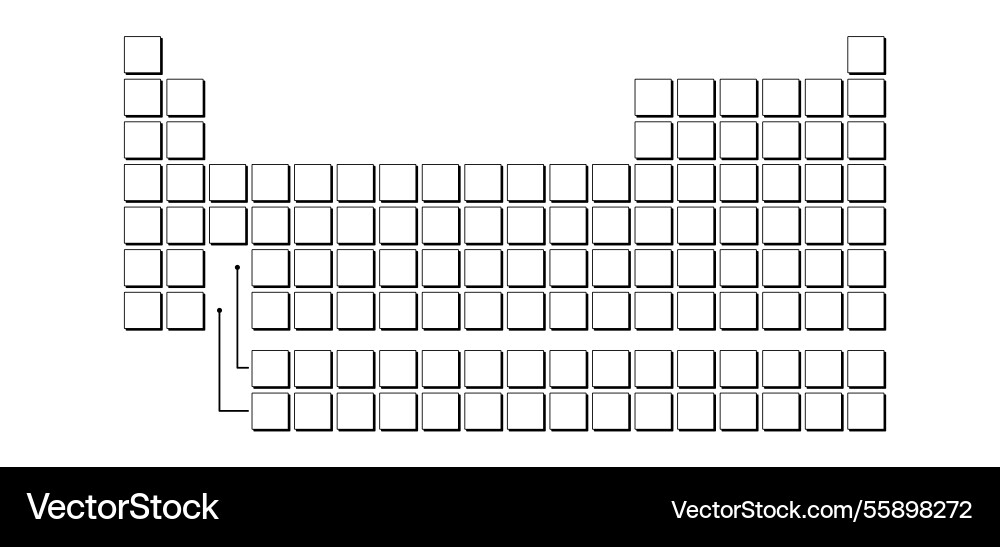 Empty Periodic Table Block Vector Image