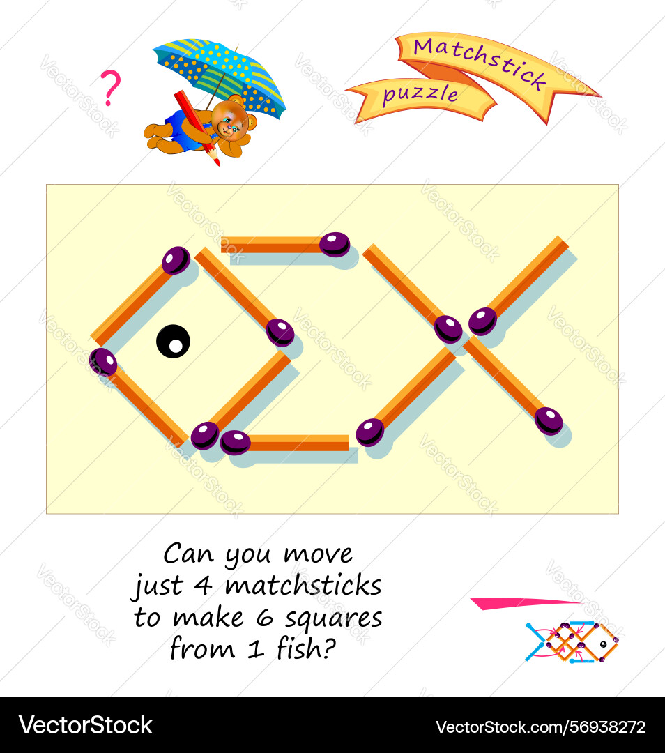 Logic puzzle game with matches for smartest can Logic puzzle game with matches for smartest can vector image