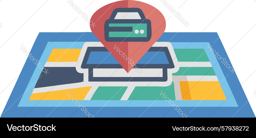 Parking Navigation Map Pin Vector Image