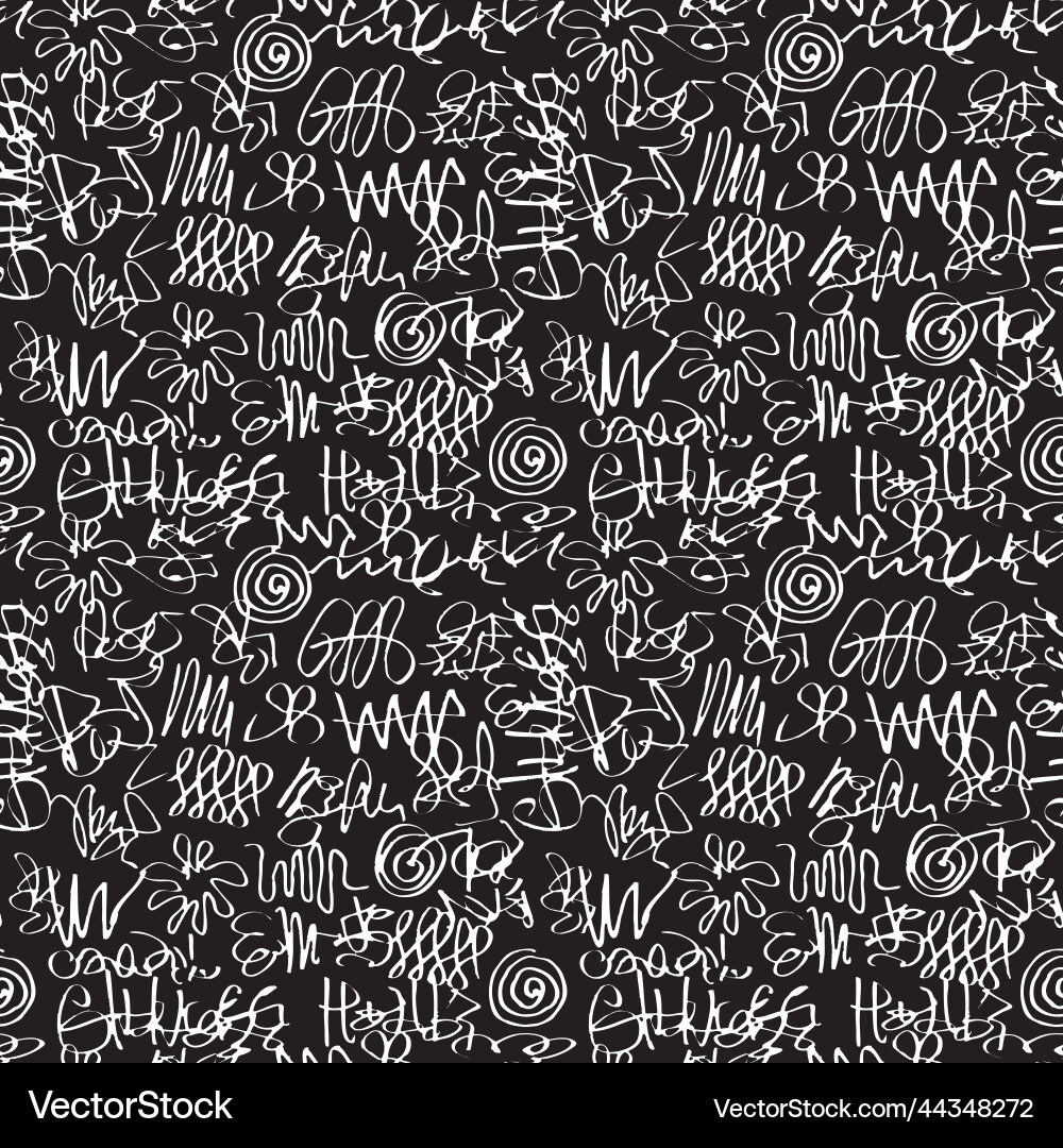 Seamless pattern with abstract doodles Seamless pattern with abstract doodles vector image