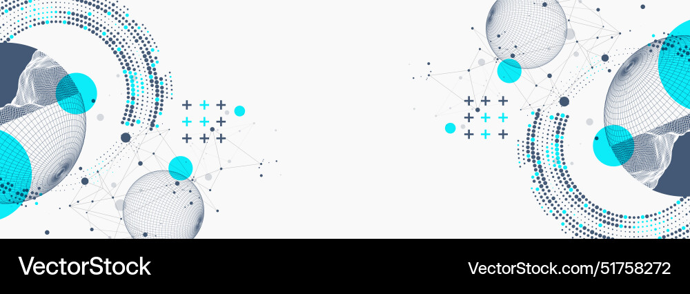 Sphere theme with connected lines in technology Sphere theme with connected lines in technology vector image