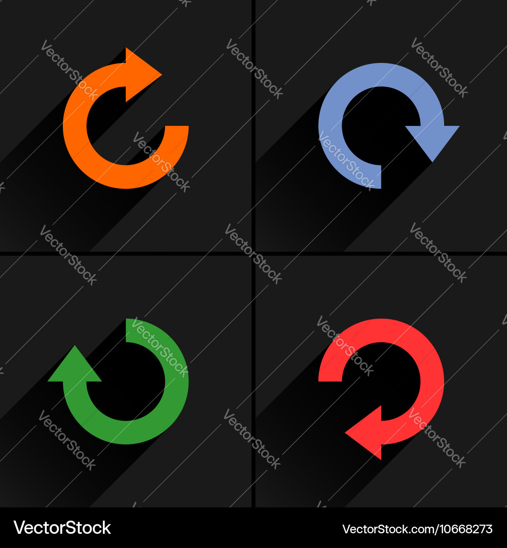 Arrow icon refresh rotation repeat reload sign vector image