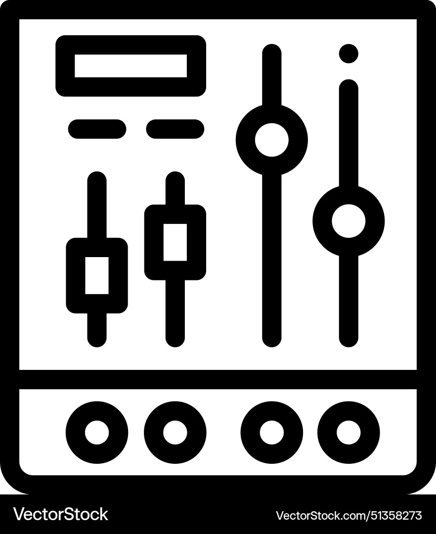 Audio icon thin linear style design isolated Audio icon thin linear style design isolated vector image