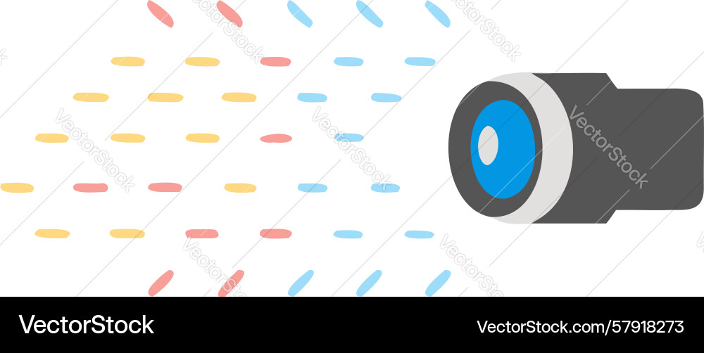 Camera lens with dynamic dash elements design Vector Image