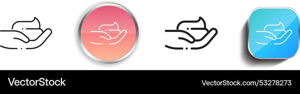 Cream icon thin linear regular and button style Vector Image