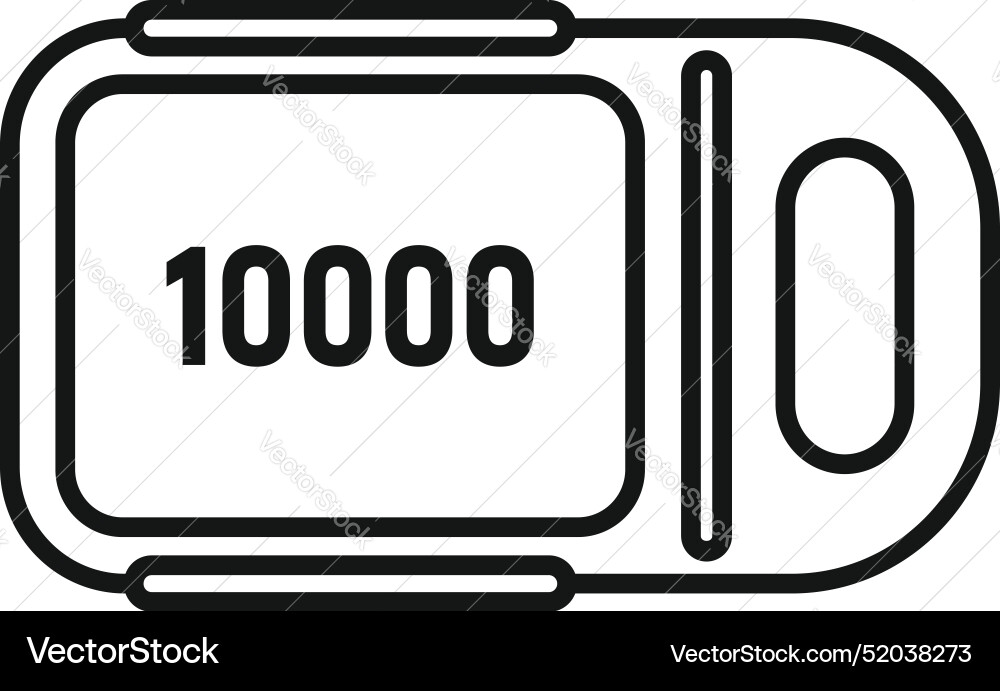 Electronic counter showing 10000 number simple Electronic counter showing 10000 number simple vector image