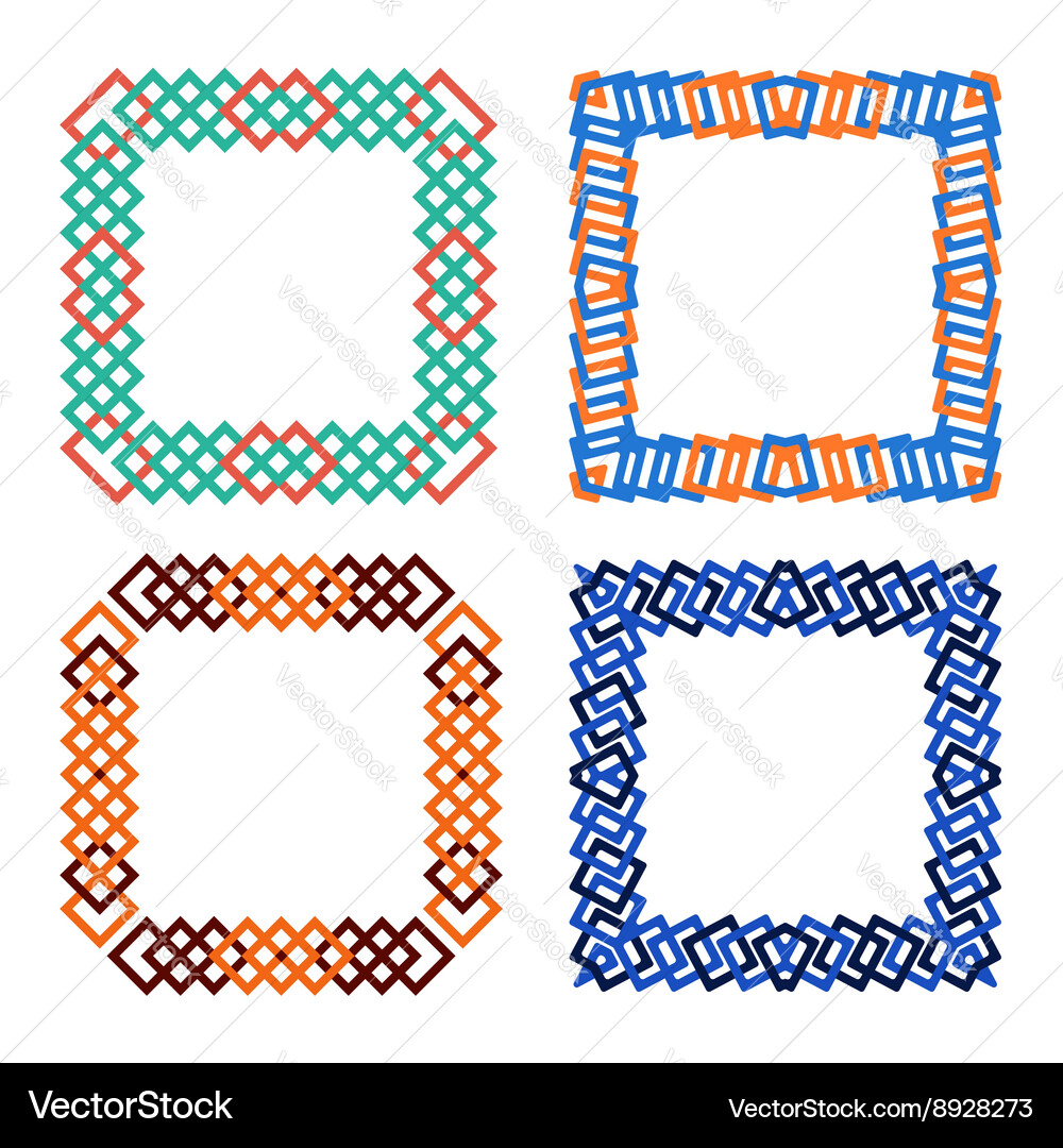Frames set abstract squares Vector Image
