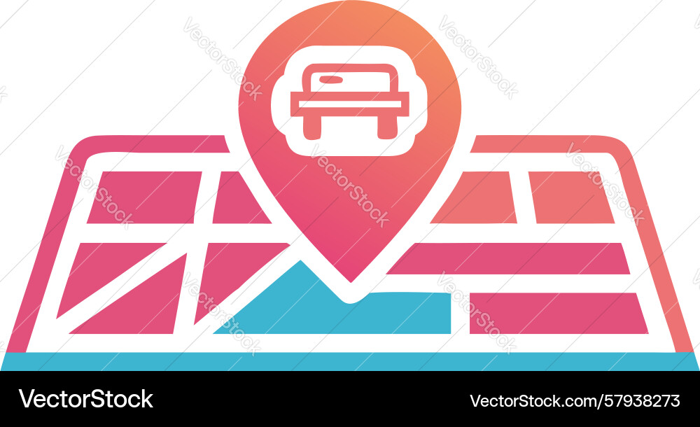 GPS Navigation Route Map Vector Image