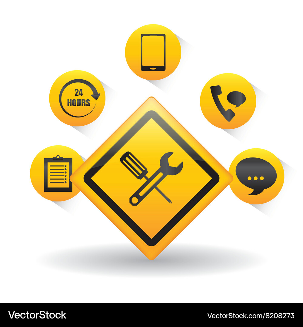 Technical service and call center icon design Vector Image
